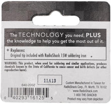 Load image into Gallery viewer, RadioShack Replacement Soldering Iron Tip for SKU 6402051
