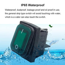 Load image into Gallery viewer, Rleil 250v 16A t100/55 waterproof green illuminated rocker switches SJ3-2(P)
