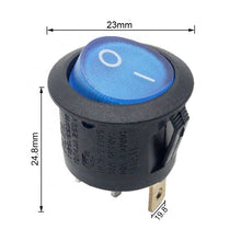 Load image into Gallery viewer, Round rocker switch with red lamp RLEIL power switch RL3-5T105
