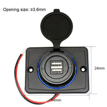 Load image into Gallery viewer, Screw Mount Dual 12V 24V 4.8A Massage Chair Marine Boat Car Bus Bus USB Charger
