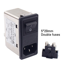 Load image into Gallery viewer, Snap-in version of power entry module with noise filter IEC320 C14 SOCKET ROCKET 2FUSE HOLDER
