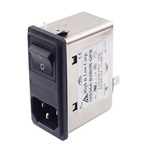 Load image into Gallery viewer, Snap-in version of power entry module with noise filter IEC320 C14 SOCKET ROCKET 2FUSE HOLDER
