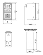 Load image into Gallery viewer, Snap-in version of power entry module with noise filter IEC320 C14 SOCKET ROCKET 2FUSE HOLDER
