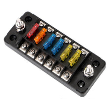 Load image into Gallery viewer, Van 6-Way Fuse Box Stick fuse Block Holder W/Negative Bus fuse block
