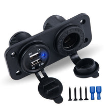 Load image into Gallery viewer, Waterproof 3.1A Dual Port Socket Mobile Phone Bus Usb Charger

