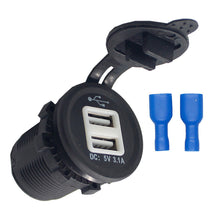 Load image into Gallery viewer, Waterproof dual porta usb 3.1 round panel car charger

