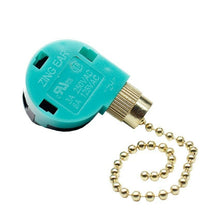 Load image into Gallery viewer, ZING EAR Pull Chain Ceiling Fan Switch 3 Speed 4 Wire ZE-268S6 (Gold) 1PCS

