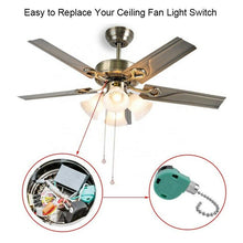 Load image into Gallery viewer, ZING EAR Pull Chain Ceiling Fan Switch 3 Speed 4 Wire ZE-268S6 (Silver) 50PCS

