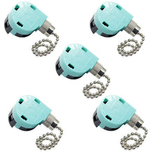 Load image into Gallery viewer, ZING EAR Pull Chain Ceiling Fan Switch 3 Speed 4 Wire ZE-268S6 (Silver) 5PCS
