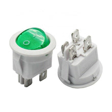 Load image into Gallery viewer, leci rs601 green light 4pin on off round rocker switches RS601
