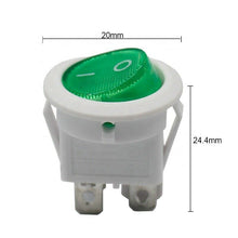 Load image into Gallery viewer, leci rs601 green light 4pin on off round rocker switches RS601
