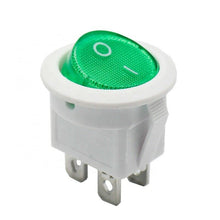 Load image into Gallery viewer, leci rs601 green light 4pin on off round rocker switches RS601
