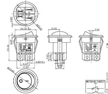 Load image into Gallery viewer, leci rs601 green light 4pin on off round rocker switches RS601
