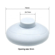 Load image into Gallery viewer, Foot Pedal Push Button On Off Inline Floor Lamp Switch XH-317 White
